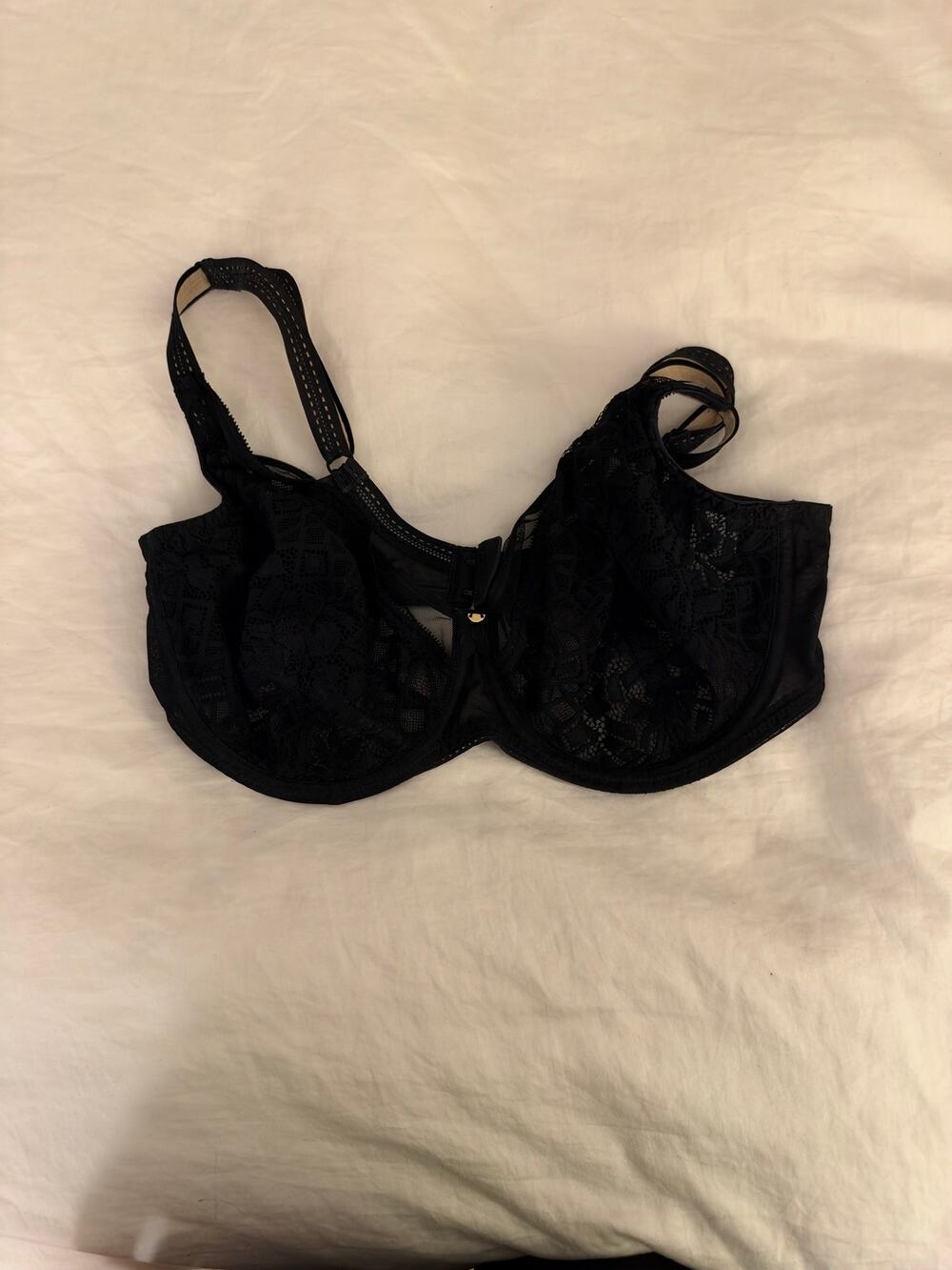 Freya Black Lace Underwire Bra UK 36FF US 36H AA5011